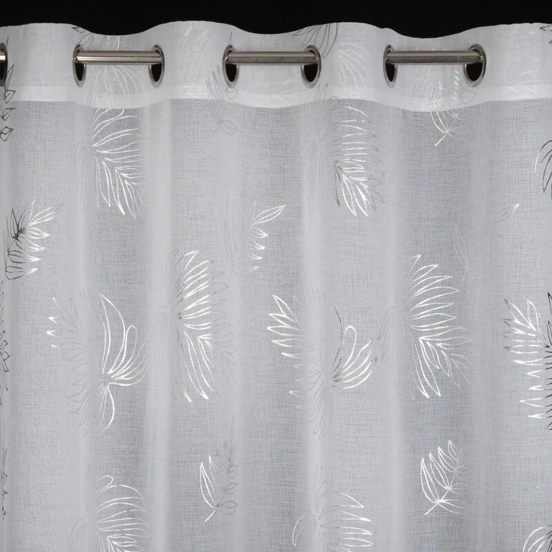 Firana Gotowa na Przelotkach Capri 140x250cm Srebrna