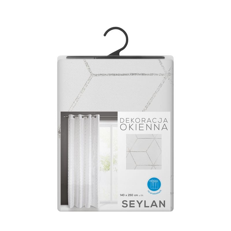 Firana Gotowa na Przelotkach Seylan 140x250cm Biała