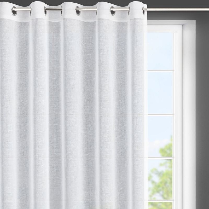 Firana Gotowa na Przelotkach Lana 350x150cm Biała