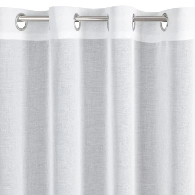 Firana Gotowa na Przelotkach Lana 350x150cm Biała