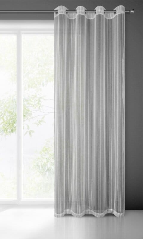 Firana Gotowa na Przelotkach Noelia 140x250cm Srebrna