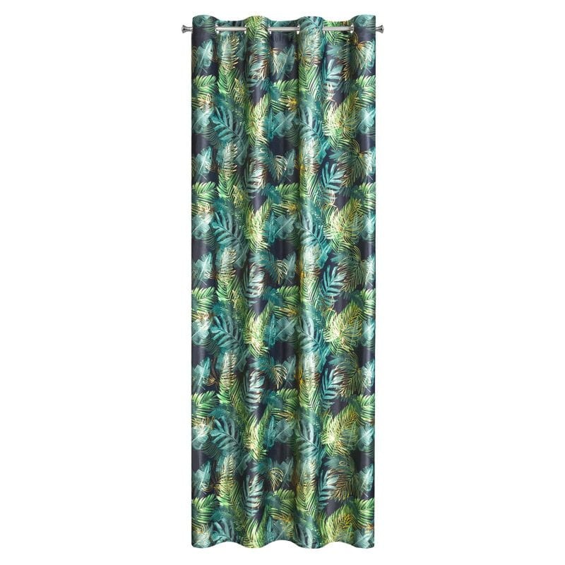 Zasłona Gotowa Przelotki Davos 140x250cm Czarna Welur