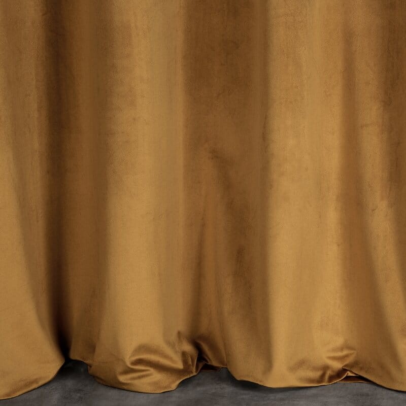 Zasłona Gotowa Przelotki Melanie 140x250cm Miodowa Welur