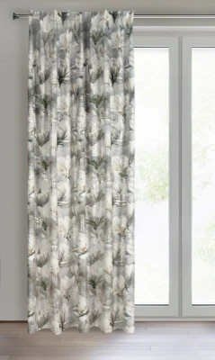 Zasłona Gotowa Sandy na Taśmie 140x300cm Stalowa Welur