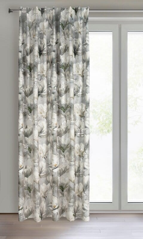 Zasłona Gotowa Sandy na Taśmie 140x300cm Stalowa Welur