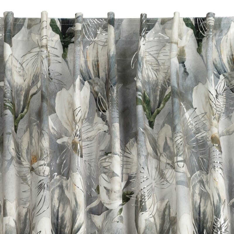 Zasłona Gotowa Sandy na Taśmie 140x300cm Stalowa Welur