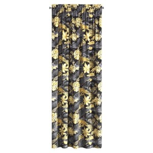 Zasłona Gotowa Bler na Taśmie 140x270cm Czarna Welur