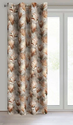 Zasłona Gotowa Przelotki Lari 140x250cm Ciemnobeżowa