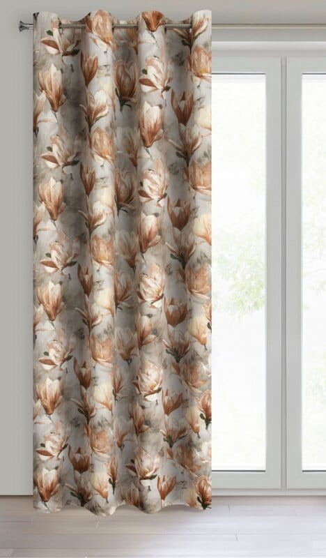 Zasłona Gotowa Przelotki Lari 140x250cm Ciemnobeżowa