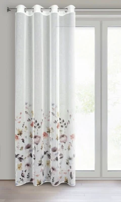 Zasłona Gotowa Przelotki Lavin 140x250cm Biała