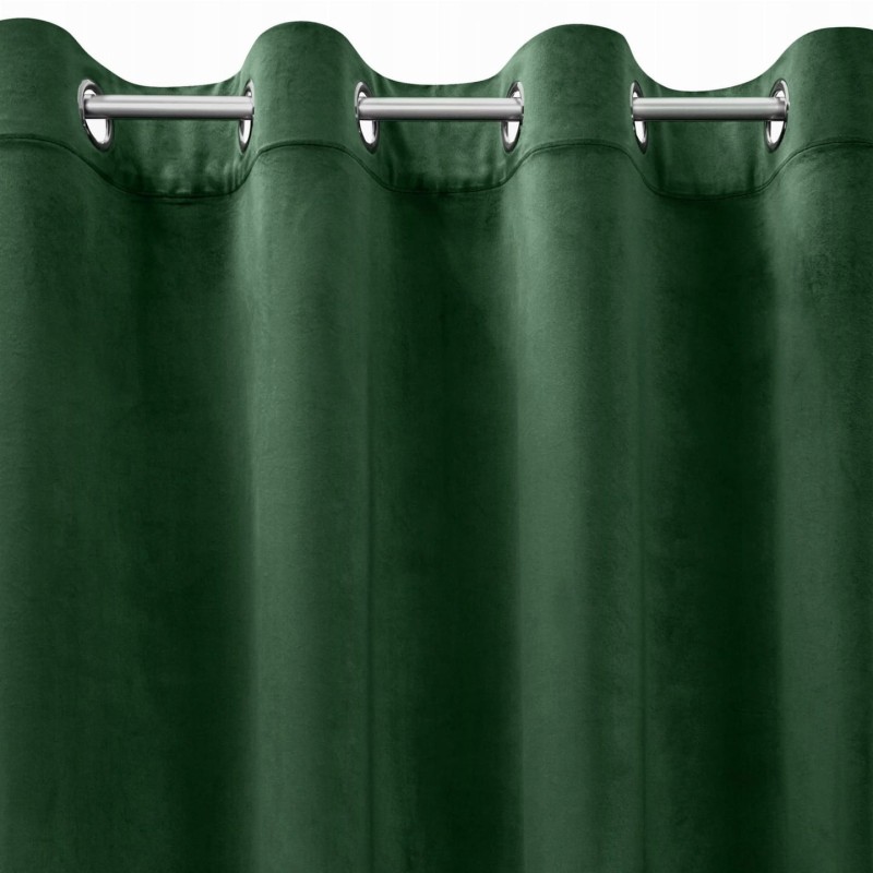 Zasłona Przelotki Welwet Welur 140 x 250 cm Zielona do Salonu Sypialni