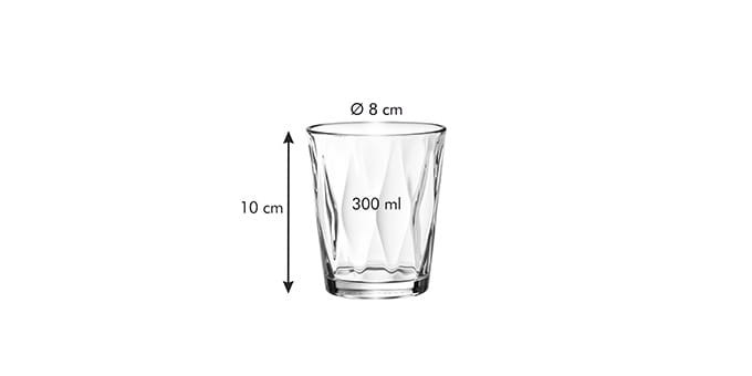 Szklanka mydrink na Napoje Optic 300 ml Wzór  z Opytykiem Dekoracyjna Ozobna