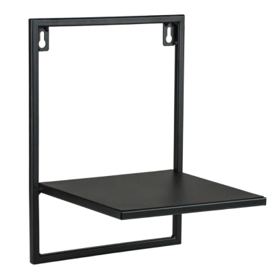 Kwietnik na Ścianę Ścienny Półka Rustykalna Loft Wiszący Czarny Solidny