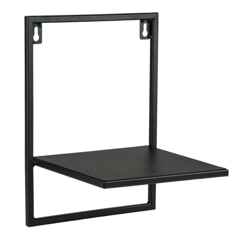 Kwietnik na Ścianę Ścienny Półka Rustykalna Loft Wiszący Czarny Solidny