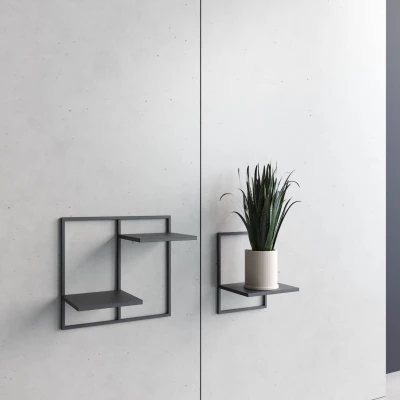 Wiszący Kwietnik na Ścianę Ścienny Półka Loft Czarny Półka na Rośliny Kwiaty