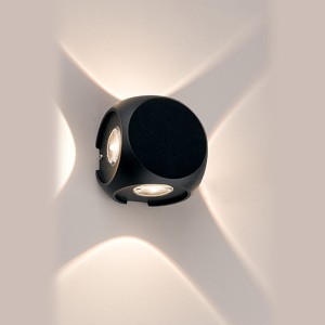 Lampa ścienna Natynkowa 4x1W Czarna NOWODVORSKI
