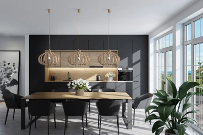 Lampa wisząca IKA D 60W IP20 E27 Drewno Nowodvorski