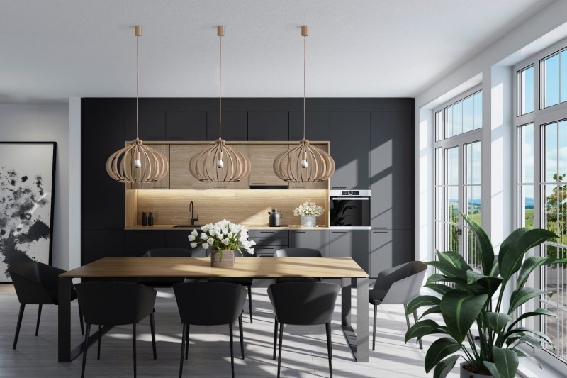 Lampa wisząca IKA D 60W IP20 E27 Drewno Nowodvorski