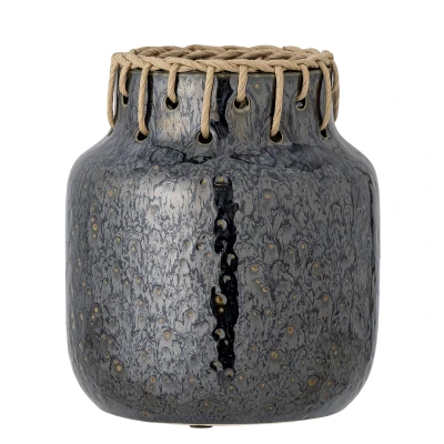 Wazon na Kwity Bukiety Janel Czarny Ceramiczny 17 x 21 cm Loft Elegancki