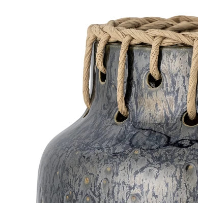 Wazon na Kwity Bukiety Janel Czarny Ceramiczny 17 x 21 cm Loft Elegancki