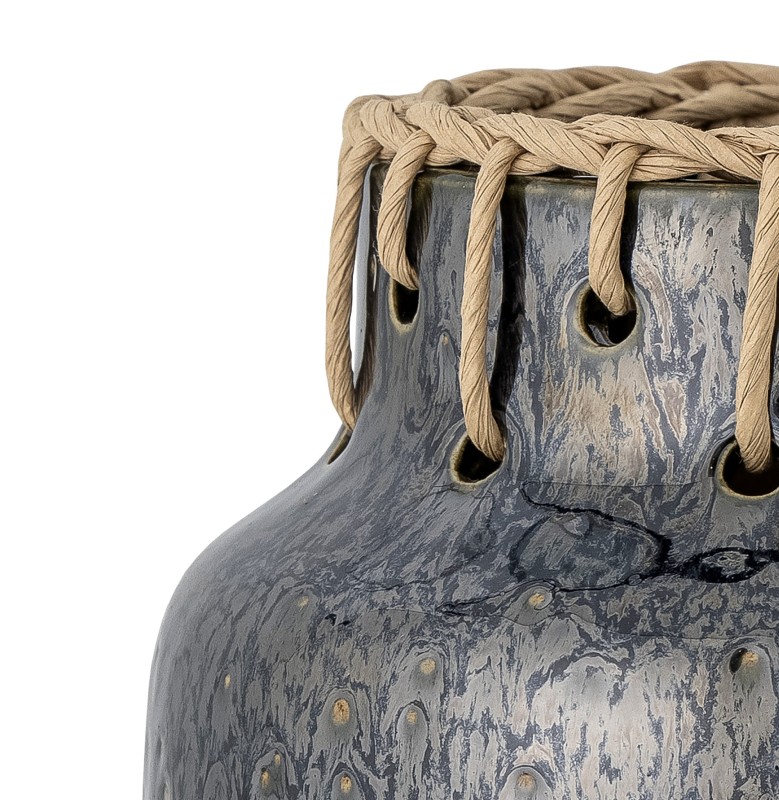 Wazon na Kwity Bukiety Janel Czarny Ceramiczny 17 x 21 cm Loft Elegancki