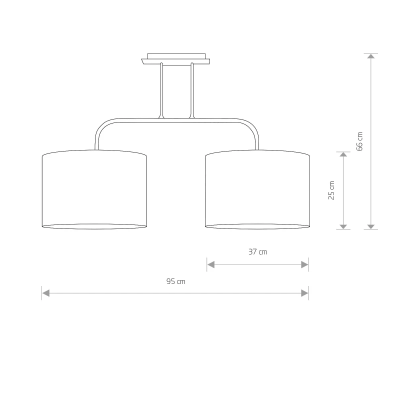 Lampa przysufitowa ALICEm 2x60W IP20 E27 Czarny Nowodvorski