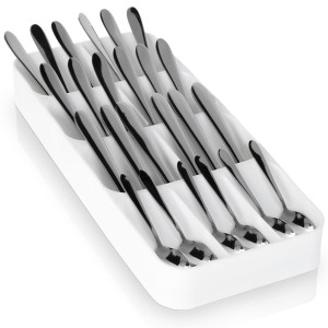 Organizer Wkład do Szuflady na sztućce Biały 39 x 17 x 5,5 cm