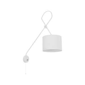 Lampa ścienna Kinkiet regulowany z włącznikiem 1x40W Biała NOWODVORSKI