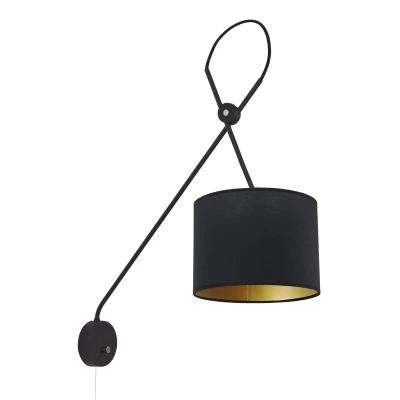 Lampa ścienna Kinkiet wł. VIPER 1x40W E14 Czarno-Złoty Nowodvorski