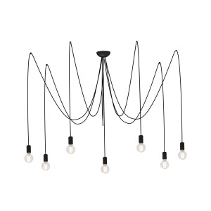 Lampa sufitowa Wisząca 7x60W Czarna NOWODVORSKI