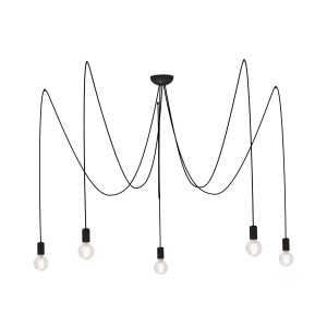Lampa sufitowa Wisząca 5x60W Czarna NOWODVORSKI