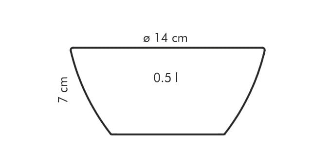 Miska Kuchenna Porcelanowa Crema 14 cm Tescoma na Warzywa Owoce Przekąski
