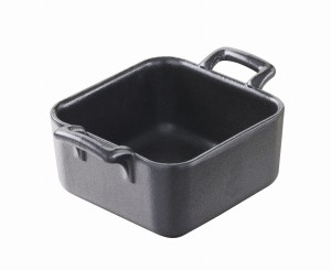 Revol BELLE CUISINE NOIR mini naczynie kwadratowe 7x7 cm Cast iron style