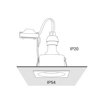 Lampa sufitowa punktowa DELTA 1x15W GU10 Biały Nowodvorski