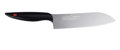 Kasumi Nóż Santoku kuty Titanium 18 Grey Japan