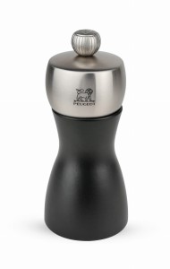 Peugeot Młynek do soli Fidji, 12cm, czarny mat, tradycyjny