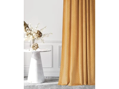 Zasłona Welurowa Welwet Velvet Musztardowa 140x280 Przelotki Kółka