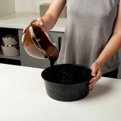 Forma Foremka do Babki Ciasta Granitowa  z Kominem Nature 25 cm Kominowa