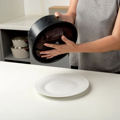 Forma Foremka do Babki Ciasta Granitowa  z Kominem Nature 25 cm Kominowa