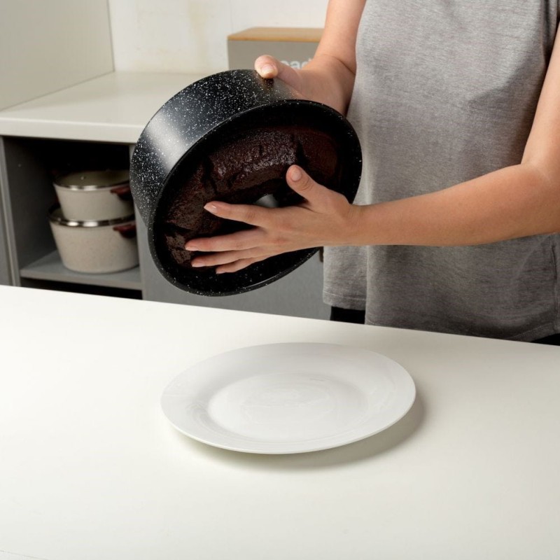 Forma Foremka do Babki Ciasta Granitowa  z Kominem Nature 25 cm Kominowa