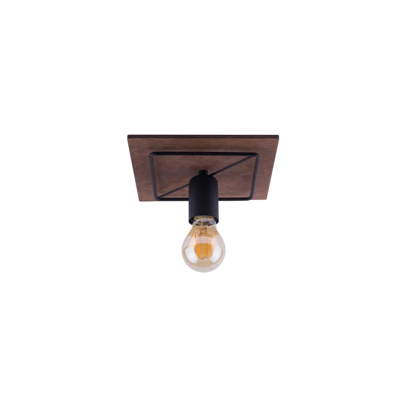 Lampa przysufitowa COBA 1x60W IP20 E27 Ciemne drewno Nowodvorski