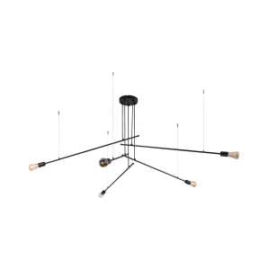 Lampa sufitowa Wisząca 5x60W Czarna NOWODVORSKI