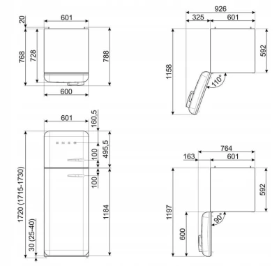 Lodówka SMEG FAB30LWH5