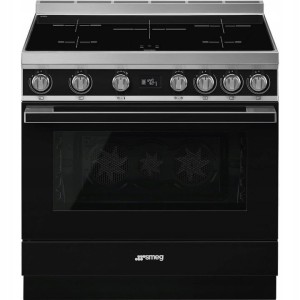 KUCHNIA WOLNOSTOJĄCA Z PŁYTA INDUKCYJNA SMEG CPF9IPBL 90x60CM CZARNY