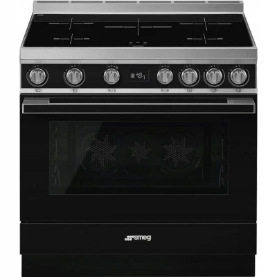 KUCHNIA WOLNOSTOJĄCA Z PŁYTA INDUKCYJNA SMEG CPF9IPBL 90x60CM CZARNY