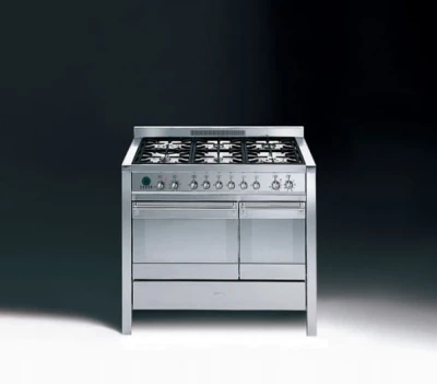 KUCHNIA WOLNOSTOJĄCA Z PŁYTĄ GAZOWĄ 100x60CM SMEG A2-81 STAL NIERDZEWNA