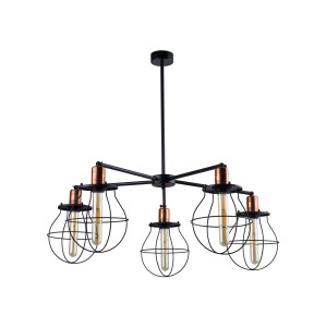 Lampa sufitowa Przysufitowa 5x60W Czarna NOWODVORSKI
