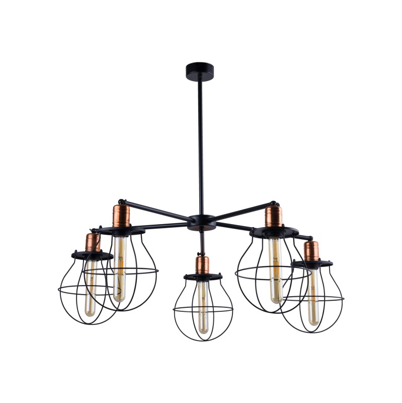 Lampa przysufitowa MANUFACTURE 5x60W E27 Czarny Nowodvorski