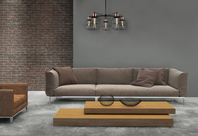 Lampa przysufitowa MANUFACTURE 5x60W E27 Czarny Nowodvorski