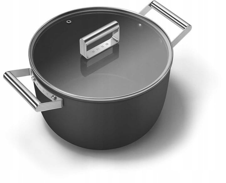 Garnek 26cm podstawa 19,3cm stal nierdzewna aluminium Smeg CKFC2611BLM